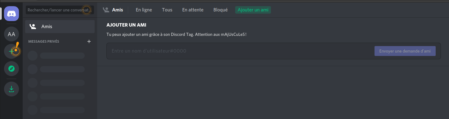 Accueil du serveur