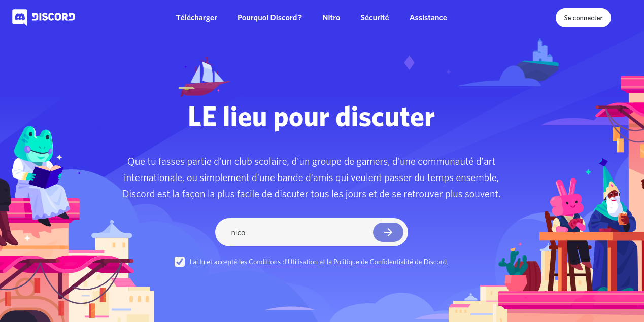 Choix de votre identifiant Discord