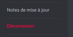 Déconnexion du serveur