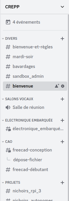 Les salons du serveur