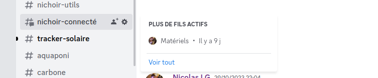 Visualisez les anciens fils
