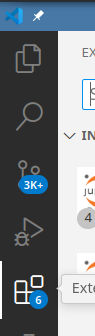 Menu des extensions
