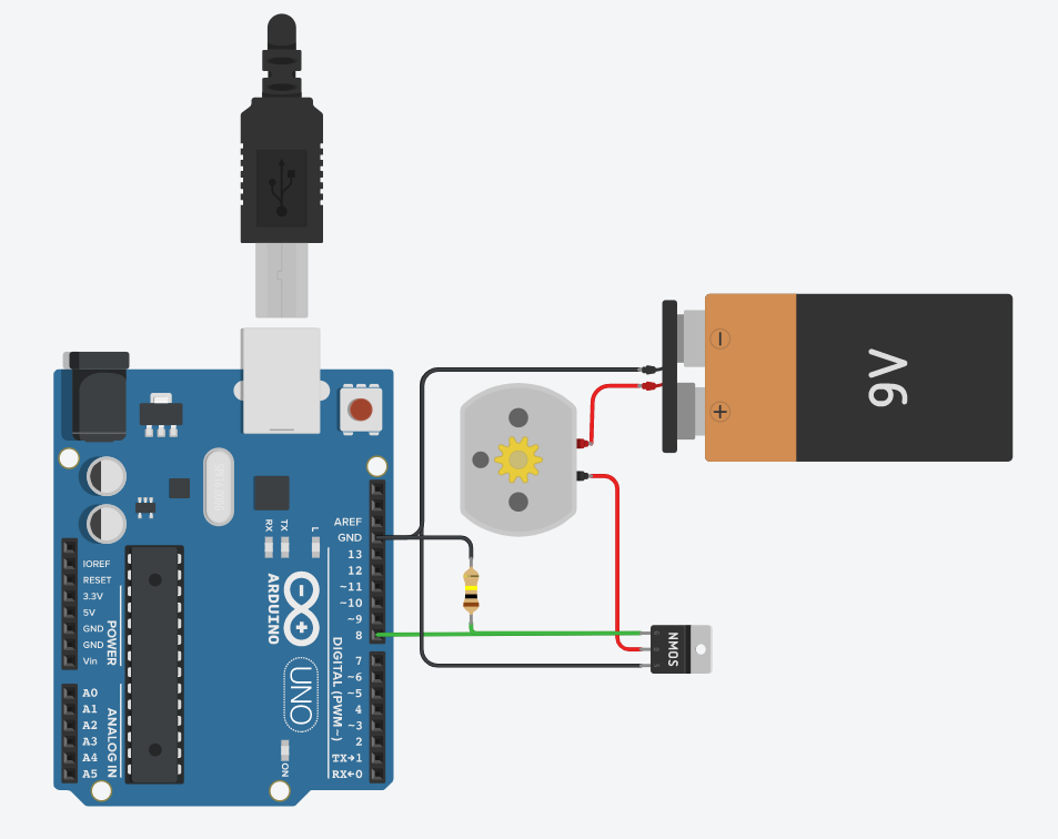 Le montage typique d'un transistor MOSFET