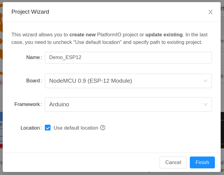 Sélection de la carte