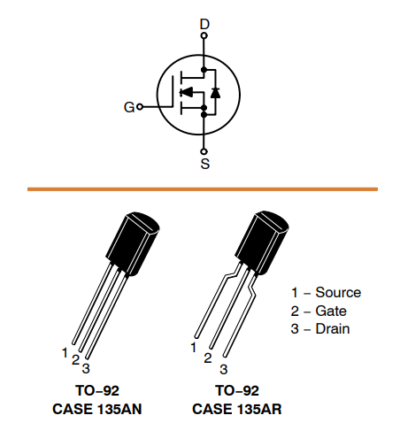Branchement du 2N7000