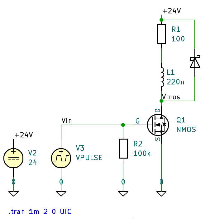 Le montage avec la diode de roue libre