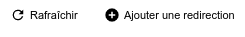 Bouton d'ajout de redirection de port