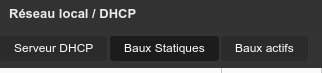 Configuration des bauds statiques