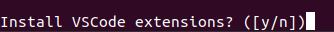 Installation des extensions VSCode